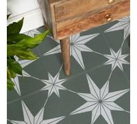 Quadrostyle Astra Olive Wall And Floor Tile Vinyl Stickers 30Cm(L) 30Cm(W) Pack Of 4