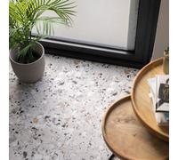 Quadrostyle Terrazzo Grey Wall & Floor Tile Vinyl Stickers pack of 4 | Size: 300mm x 300mm Quadrostyle Grey 300mm x 300mm
