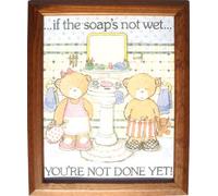 Quadrugraphics If the soaps not wet, you're not done yet humourous framed print
