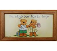 Quadrugraphics Thursday's bear/child has far to go framed print