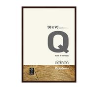 Quadrum 50 x 70cm Wooden Picture Frame With Protective Glass Front Nielsen Dark Brown One Size