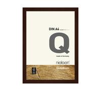 Quadrum A4 Wooden Picture Frame With Protective Glass Front Nielsen Dark Brown A4