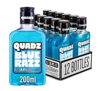 Quadz Blue Razz Vodka Cocktail | 18.8% ABV | 12x200ml Ready to Drink Pre Mixed Cocktails | Made with Vodka | Resealable Bottle | Vegan & Gluten Free | Ideal for Parties & Pre Drinks