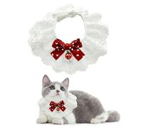 Quafochi Cat Collar with Strawberry Bell, Adjustable Kitten Collar with Lightweight Lace, Elastic Protection, Cozy & Cute, for Girl Cats, Small Dogs, Ideal for Birthdays, Holidays, Photos, Play
