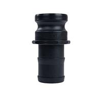 Quafwia 2 pcs Polypropylene Cam lock Fittings (2" Part E) Cam and Groove Hose Fitting, Male Adapter x Hose Shank, suction hose camlock fittings (2")