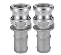 Quafwia 2pcs Aluminum Camlock Fittings - Type E Cam & Groove Hose Fittings, 1-1/4" Camlock Coupling