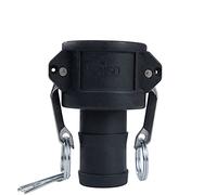 Quafwia Polypropylene Camlock Fittings (1-1/2" Type C) Cam lock Hose Fittings Standard Female Coupler x Hose End With Camlock Gasket Inside Camlock Fittings Poly (1-1/2")