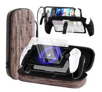 QUAGGY 3-in-1 Accessoris Kit Compatible with PlayStation Portal, EVA Carrying Case for PS Portal,2 Pack Screen Protectors,Protective Shell Portable Travel Handbag for PS5 Portal Remote Player
