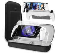 QUAGGY 3-in-1 Accessoris Kit Compatible with Playstation Portal, EVA Carrying Case for PS Portal,2 Pack Screen Protectors,Protective Shell Portable Travel Handbag for PS5 Portal Remote Player
