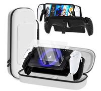 QUAGGY 3-in-1 Accessoris Kit Compatible with Playstation Portal, EVA Carrying Case for PS Portal with Silicone Protective Cover with stand