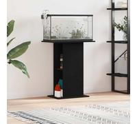 QUAHEAS Aquarium Stand Black Oak Look Wood Material 60.5 x 36 x 72.5 cm with Storage Space and Shelf for Breeding, Storage, Filter, Accessories in the Living Room, Office, Hallway, Sturdy Base Cabinet