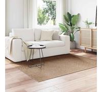 QUAHEAS Area Rugs Moire Square Agira Natural Polyester Rug 120 x 120 cm Soft Durable Living Room Carpet Washable Rug for Bedroom Indoor Outdoor Use