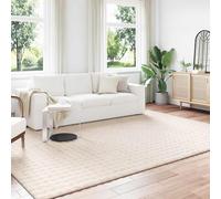 QUAHEAS Area Rugs Rectangular SIROLO Beige 340 x 240 cm Polyester Soft Durable Washable Rug for Living Room Bedroom Carpet Non-Slip Indoor Floor Covering