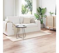 QUAHEAS Area Rugs Rectangular SIROLO Beige Polyester Soft Durable 200 x 80 cm Non-Slip Backing Washable Rug for Living Room Bedroom Indoor Use Quiet Sound Absorbing Carpet