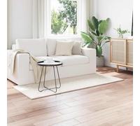 QUAHEAS Area Rugs Rectangular SIROLO Cream Polyester 150 x 80 cm Non-Slip Washable Rug for Living Room Bedroom Indoor Use Noise Reducing Carpet