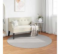 QUAHEAS Area Rugs Round LUGO Cream and Grey Ø 200 CM Polyester Soft Durable Washable Rug for Living Room Bedroom Indoor Use with Non-Slip Backing Noise Reduction