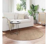 QUAHEAS Area Rugs Round Moire AGIRA Natural Polyester Rug 200 CM Diameter Non-Slip Backing Washable Rug for Living Room Bedroom Indoor Outdoor Use
