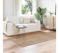 QUAHEAS Area Rugs Square AGIRA Natural polyester soft durable rug 240 x 240 cm washable rug non-slip backing for living room bedroom indoor outdoor use quiet floor carpet