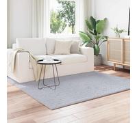 QUAHEAS Area Rugs Square SIROLO Grey 120 x 120 cm Polyester Durable Washable Rug for Living Room Bedroom Carpet with Non-Slip Backing for Indoor Use