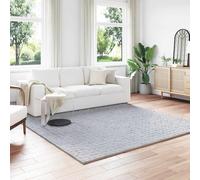 QUAHEAS Area Rugs Square SIROLO Grey Polyester 240 x 240 cm Non-Slip Washable Rug for Living Room Bedroom Indoor Use Durable Carpet