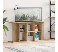 QUAHEAS Artisan Oak Aquarium Stand Wood Material 120 x 40 x 60 cm with Storage Shelf and Sturdy Base Cabinet for Freshwater Seawater Fish Tank Breeding Terrarium Furniture