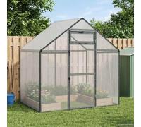 QUAHEAS Bird Cage Anthracite Welded Wire 181.5 x 110.5 x 173.5 cm with Lock, Window, Weatherproof Aluminium Frame, Ideal for Garden, Patio