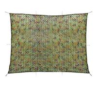 QUAHEAS Camouflage Netting 3x4m Green Camouflage with Storage Bag, 100% Polyester Oxford, Waterproof and UV Resistant, Lightweight, Compact, Ideal for Hunting, Airsoft, Paintball, Outdoor, Privacy