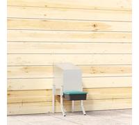QUAHEAS Chicken Nesting Box 1 Compartment with Legs Made of Galvanised Steel and Polypropylene Plastic 30.5 x 50 x 63/68 cm Weatherproof for Indoor Outdoor Use with Flexible Leg Height Mounting Quiet