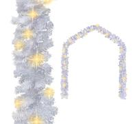 QUAHEAS Christmas Garland with LED Lights 5M White 75 Warm White LEDs 4 Light Effects Waterproof Indoor Outdoor Garden Window Decoration Festive Mood Energy Saving USB Port