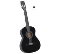 QUAHEAS Classical Guitar Black 3/4 Size 36 Inch Basswood with Nylon Strings and Fingerboard for Beginners Children Concert Music Lessons and Playing Learning