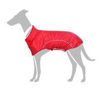 QUAHEAS Dog Raincoat Polyester with Reflective Stripes, Size M, Adjustable with Fastening, Waterproof and Breathable, Ideal for Rainy Walks and Safety in the Dark