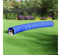 QUAHEAS Dog Tunnel Blue Diameter 55 x 500 cm Polyester with Carry Bag and Pegs, Play Tent Crawling Tunnel for Dogs, Cats, Rabbits, Outdoor and Indoor Playhouse for Climbing and Hiding