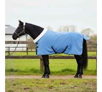 QUAHEAS Full Aqua Polar Fleece Horse Blanket, 105 cm, Windproof and Breathable with Adjustable Buckles for Pasture, Stable, Outdoor and Winter, Lightweight, Warm Cooler Blanket for Ponies, Foals