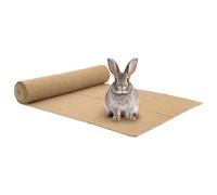 QUAHEAS Hemp Rodent Mat, 1 x 5 m, 5 mm, Natural Small Animal Mat, Can Be Cut to Size, Moisture-binding, Hygienic, Robust, Ideal for Rabbits, Hamsters, Guinea Pigs, Easy Care, Floor-friendly