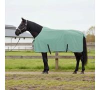 QUAHEAS Horse Blanket Special Green 145 cm Polyester Breathable Waterproof Windproof with Neck Part and Belly Bib for Pasture, Stable, Paddock, Outdoor, Transition, Winter, Summer, Foal, Pony