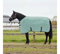 QUAHEAS Horse Blanket Special Green 75 cm Polyester with Breathable Lining, Waterproof and Windproof for Stable, Pasture, Outdoor, Equestrian Sports and Paddock, Includes Belly Bib, Neck Piece