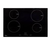 QUAHEAS Induction Hob with 4 Cooking Zones Touch Control, 77 cm Glass Ceramic Built-in Hob 7000 W, Timer and Booster Function for Kitchen, Camping and Motorhome Use