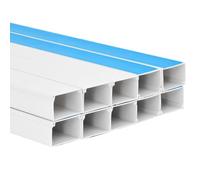 QUAHEAS Installation Pipes Self-Adhesive PVC 60 x 40 mm 10 m Cable Duct for Cable Management and Cable Management in the Office, Gaming, Living Room, Wall and Floor, Versatile for Hiding Power Cables