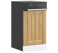 QUAHEAS Lucca Artisan Oak Dishwasher Cover 45 x 1.5 x 57 cm Kitchen Cabinet Front Panel Protects Dishwasher Timeless Design Versatile