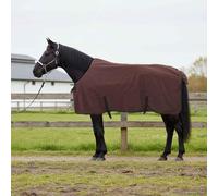 QUAHEAS Polyester Horse Blanket Full Dark Brown 155 cm for Pasture, Stable and Outdoor with Breathable Waterproof Design, Adjustable Neck and Belly Guard for Cold Winter Days