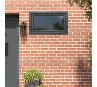QUAHEAS RISOR Basement Window 100 x 60 cm Anthracite PVC and Glass with Tilt and Turn Function, 5-Chamber Frame, Heat Protection and Sound Insulation for Basements, Indoors, Easy to Clean