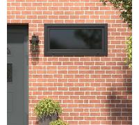 QUAHEAS RISOR Basement Window 120 x 60 cm Anthracite PVC and Glass with Tilt Function, 5-Chamber Frame, Heat Insulation, Sound Insulation and Easy Cleaning for Cellar and Indoor Use