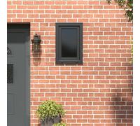 QUAHEAS RISOR Basement Window 50 x 75 cm PVC and Anthracite Glass, Tilt and Turn Function, 5-Chamber Frame, Heat Protection and Sound Protection, Easy to Clean, Indoor, Modern Design