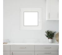 QUAHEAS RISOR Basement Window 60 x 60 cm White PVC and Glass with Tilt and Turn Function, 5-Chamber Frame, Heat Protection, Sound Insulation, Good Light Transmission, Ideal for Cellar and Indoor Use