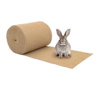 QUAHEAS Rodent Mat Hemp 0.5 x 25 m 5 mm Natural Material Can Be Cut to Size Hygienic and Robust for Small Animal Cages, Ideal as Floor Protection, Non-Slip and Moisture Binding for Rabbits and