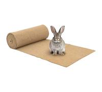 QUAHEAS Rodent Mat Hemp 0.5 x 5 m 5 mm Natural Underlay for Small Animal Cages Non-Slip Moisture Binding Cut to Size Hygienic for Rabbits Guinea Pigs Hamsters