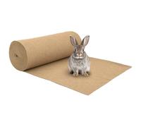 QUAHEAS Rodent Mat Hemp 1 x 25 m 5 mm Natural Underlay for Small Animals Can Be Cut to Size Moisture Binding Hygienic Robust Ideal for Rabbits Guinea Pigs Hamsters