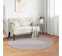 QUAHEAS Round Area Rug LUGO Cream Polyester Soft Durable Non-Slip Backing 160 CM for Living Room Bedroom Indoor Use Noise Reduction Washable Carpet