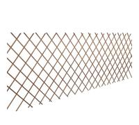 QUAHEAS Willow Fence Pack of 5 180 x 90 cm Extendible Willow Garden Fence Privacy Screen Fence Element for Balcony Patio Property with Weatherproof Grid and Trellis as Border and Fencing