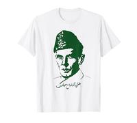 Quaid Azam Azadi Mubarak Dil Pakistani Heart Flag Day Proud T-Shirt